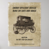 Humorous Energy Efficient Vehicle Poster (Vorne)