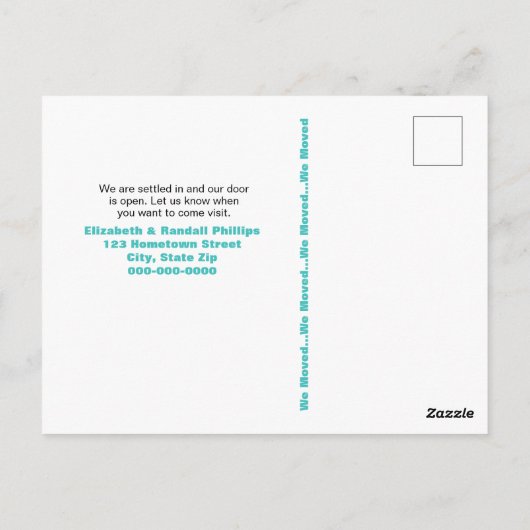 Humorous Frogs Lilies Pad We Moved Announcement Postkarte (Rückseite)