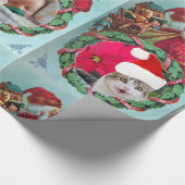 HUMOROUS FUNNY SANTA XMAS CROWN FOTO TEMPLATE GESCHENKPAPIER (Ecke)