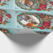 HUMOROUS FUNNY SANTA XMAS CROWN FOTO TEMPLATE GESCHENKPAPIER (Ecke)