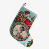 HUMOROUS FUNNY SANTA XMAS CROWN FOTO TEMPLATE KLEINER WEIHNACHTSSTRUMPF (Vorderansicht (hängend))