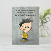 Humorous Get Well laxative joke Karte (Stehend Vorderseite)