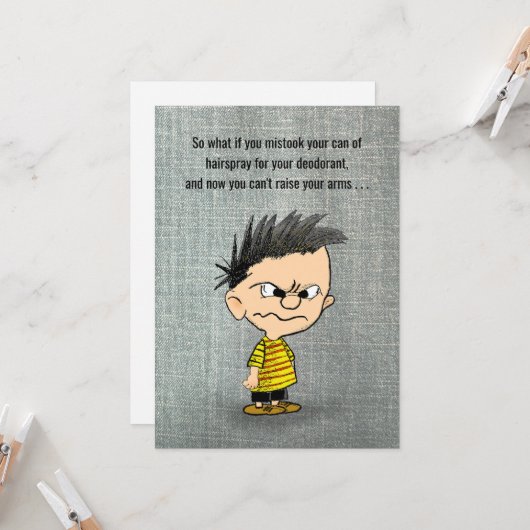 Humorous Get Well laxative joke Karte (Vorderseite/Rückseite Beispiel)