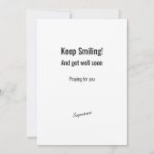 Humorous Get Well laxative joke Karte (Rückseite)