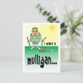 Humorous Golf Birthday Card Postkarte (Stehend Vorderseite)