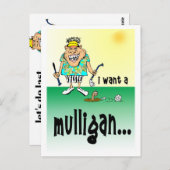 Humorous Golf Birthday Card Postkarte (Vorne/Hinten)