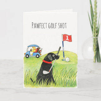 Humorous Golf Dogs on the Green Karte