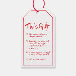 Humorous Handwritten Gift Tag Geschenkanhänger