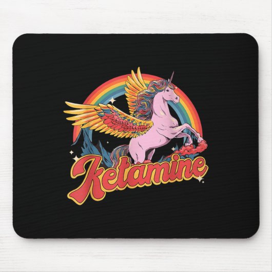 Humorous Ketamine Horse Emergency Funny Mental Hea Mousepad (Vorne)