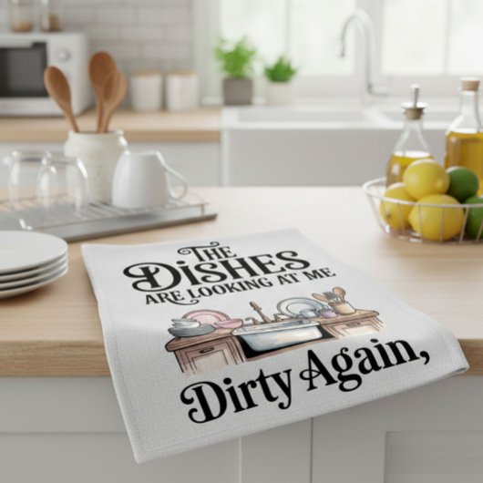 Humorous Kitchen Saying Dish Towel Geschirrtuch