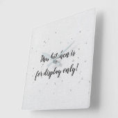 humorous kitchen text with square diamond studs quadratische wanduhr (Winkel)
