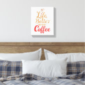 Humorous Morning Caffeine Slogan Leinwanddruck (Insitu (Schlafzimmer))