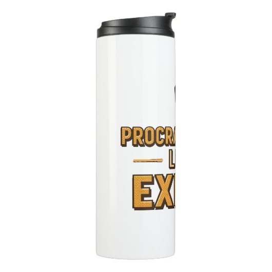 Humorous Procrastinator with Coffee Thermosbecher (Nach links gedreht)