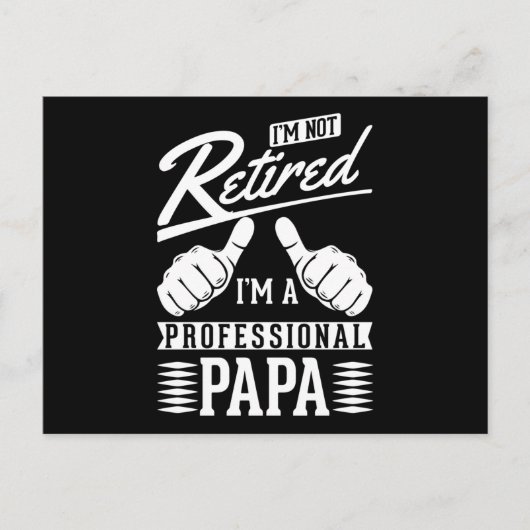 Humorous Retired Postkarte (Vorderseite)