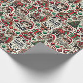Humorous Satirical Christmas Wrapping Paper Geschenkpapier (Ecke)