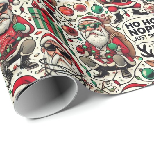 Humorous Satirical Christmas Wrapping Paper Geschenkpapier (Rolleneckpunkt)
