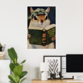 Humorous Squirrel Bathroom Poster Protect Your (Heimbüro)