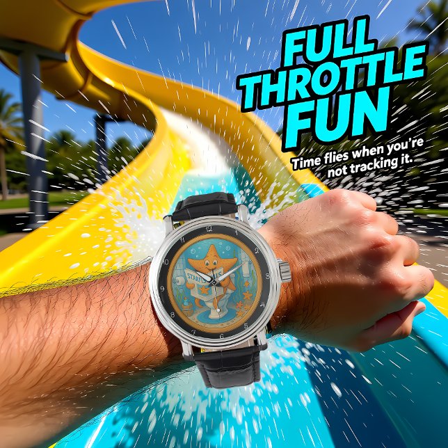 Humorous Starfish Bathroom Clock Armbanduhr (Von Creator hochgeladen)