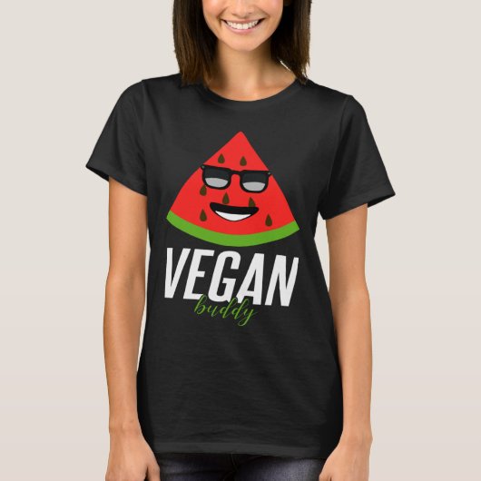 Humorous Vegan Buddy Artwork T-Shirt (Vorderseite)