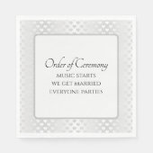 Humorous Wedding Text with Shimmering Hearts Serviette (Vorderseite)