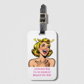 humorous women's customizable Luggage Tag Gepäckanhänger (Vorderseite Vertikal)