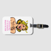 humorous women's customizable Luggage Tag Gepäckanhänger (Vorderseite (Horizontal))