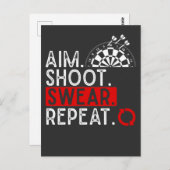 Humors Dartboard Fun Hobby Dart P Postkarte (Vorne/Hinten)