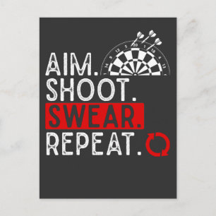 Humors Dartboard Fun Hobby Dart P Postkarte