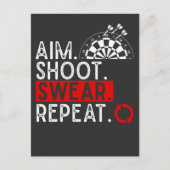 Humors Dartboard Fun Hobby Dart P Postkarte (Vorderseite)