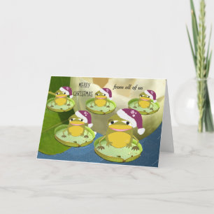 Humors Frogs Christmas Card Feiertagskarte