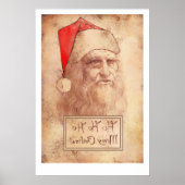 Humors Leonardo da Vinci als Santa Poster (Vorne)