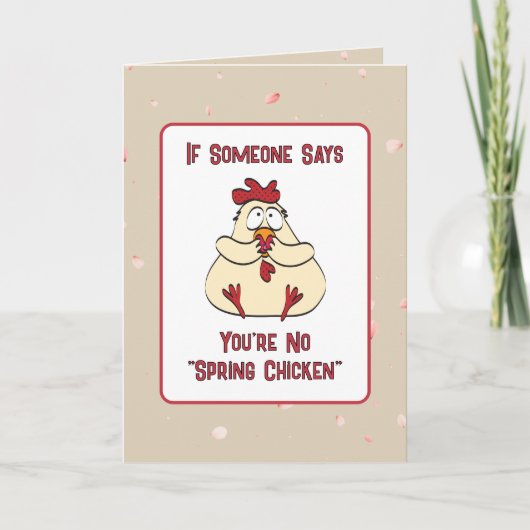 Humors Sassy Chicken Cartoon Funny Birthday Karte (Vorderseite)