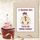 Humors Sassy Chicken Cartoon Funny Birthday Karte