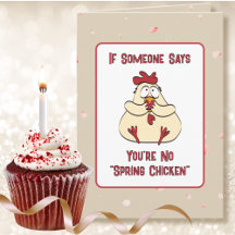 Humors Sassy Chicken Cartoon Funny Birthday