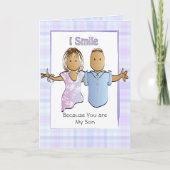 Humors Son Funny Sprichwort Cartoon Ethnic Birthda Karte (Vorderseite)