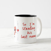 Humors Wedding Vibes Design Zweifarbige Tasse (VorderseiteRechts)