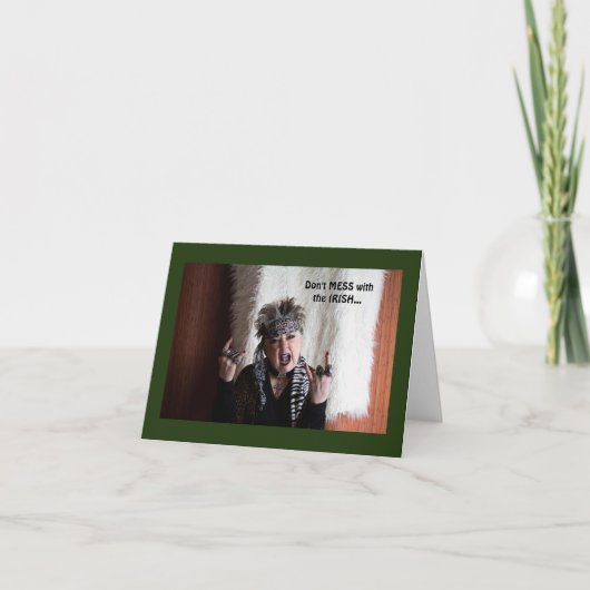 Humorvoll Don't Mess mit der Irish Card Karte (Vorderseite)