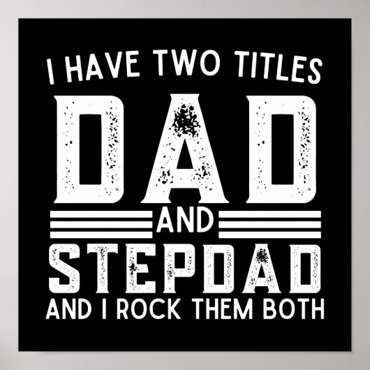 Humorvoll habe ich zwei Titeln Vater und Stepdad Poster (Vorne)