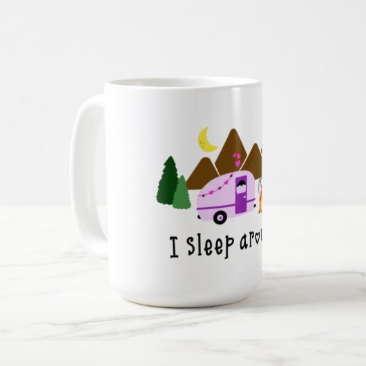 Humorvoll schlafe ich umher kaffeetasse (Vorderseite Links)