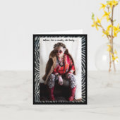 Humorvoll wachsende ältere geklappte Grußkarte Karte (Gelbe Blume)