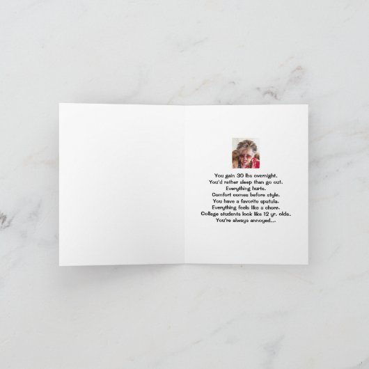 Humorvoll zu wissen, ob Sie erwachsen sind Karte (Innenseite)