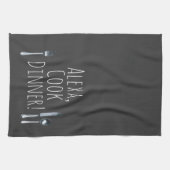 humorvolle Alexa Command zum Essen Geschirrtuch (Horizontal)