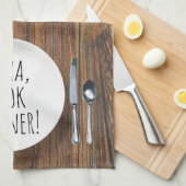 humorvolle Alexa Command zum Essen Geschirrtuch (Viertel Falte)