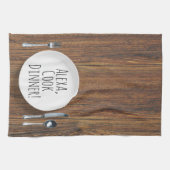 humorvolle Alexa Command zum Essen Geschirrtuch (Horizontal)