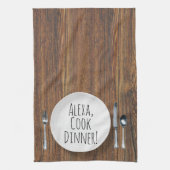 humorvolle Alexa Command zum Essen Geschirrtuch (Vertikal)