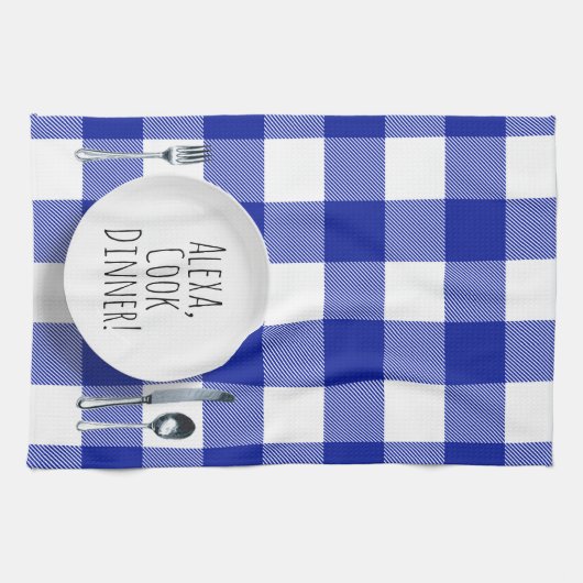 humorvolle Alexa Command zum Essen Geschirrtuch (Horizontal)