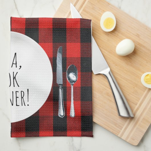 humorvolle Alexa Command zum Essen Geschirrtuch (Viertel Falte)