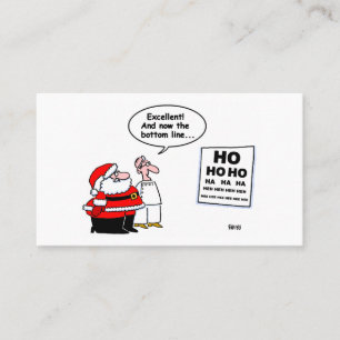 Humorvolle Augenarzt-Weihnachtsjahreszeit Visitenkarte