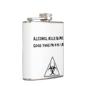Humorvolle Biogefährdung-Flasche Flachmann (Rechts)