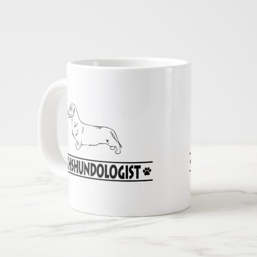 Humorvolle Drahthaar-Dackel Jumbo-Tasse (Vorderseite Links)